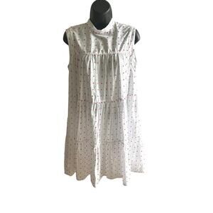 ModCloth Tiered Sleeveless Shift‎ Dress 70s style Feminine Babydoll Size S
